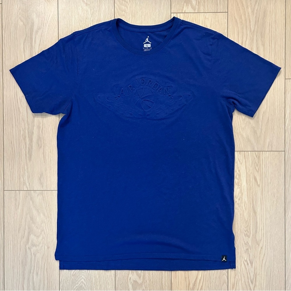 Nike Air Jordan Engraved Graphic Blue T-Shirt Men’s Size Large